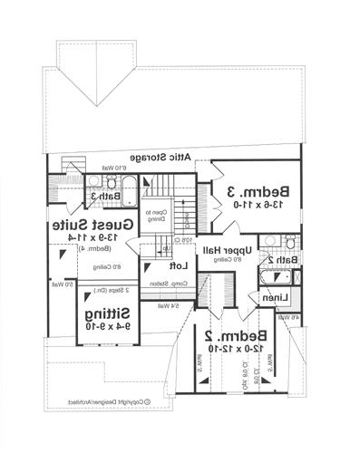 Second Floor image of ADAMS II House Plan